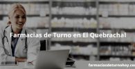 Farmacias de Turno en El Quebrachal